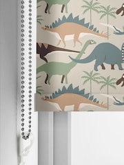 Sophie Allport Natural and Khaki Green Dinosaur Camo Made to Measure Roller Blind - Image 4 of 6