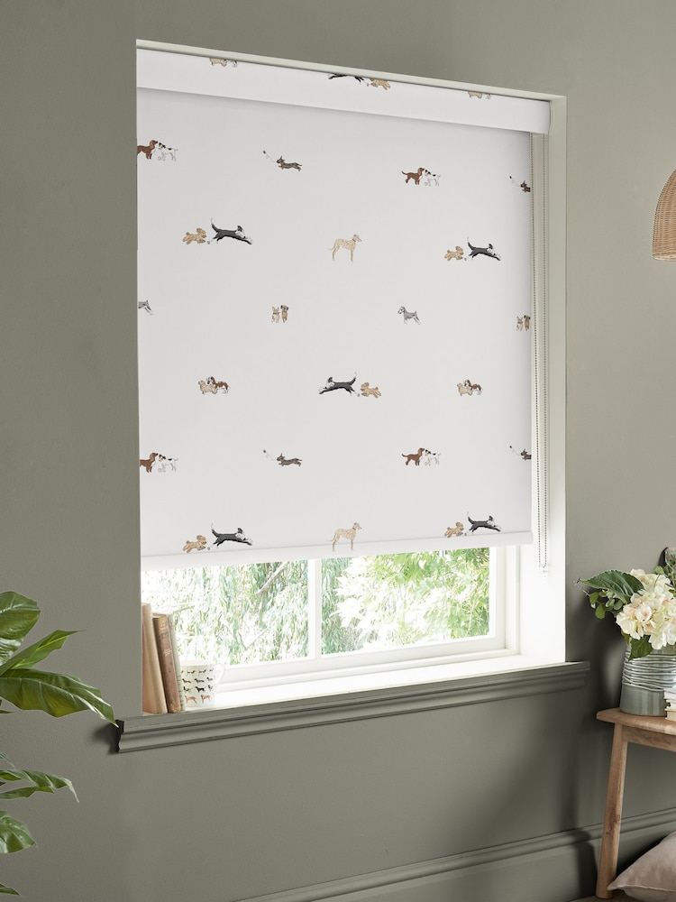 Sophie Allport Off White Doggy Daycare Made to Measure Roller Blind - Image 1 of 2