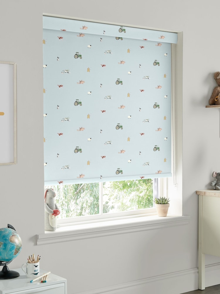 Sophie Allport Blue On the Farm Made to Measure Roller Blind - Image 1 of 2