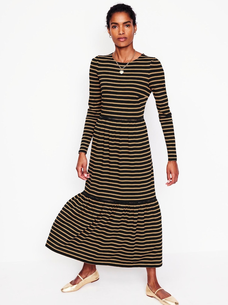 Boden Petite Emma Long Sleeve Jersey Dress - Imagen 1 de 5