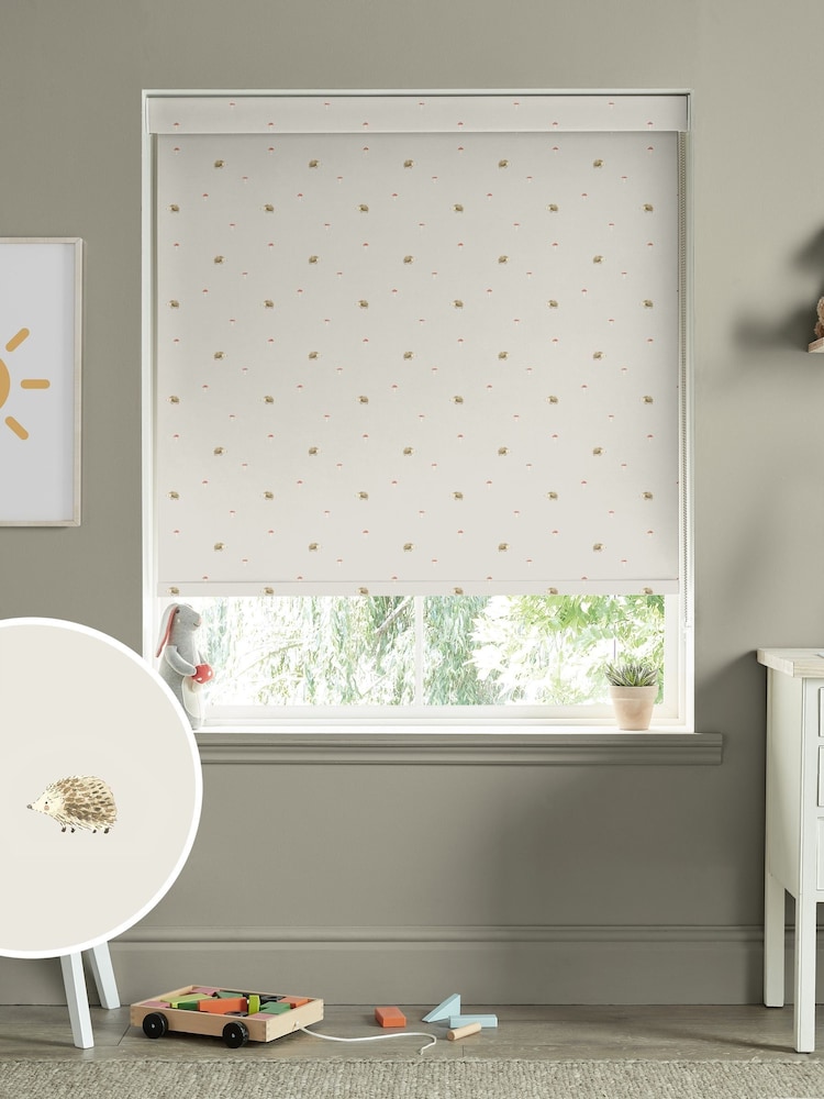 Sophie Allport Natural Woodland Hedgehog Made to Measure Roller Blind - Image 1 of 6