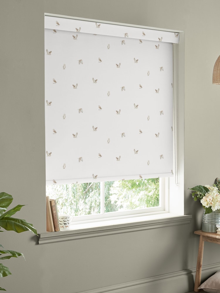 Sophie Allport Off White Snowy Owls Made to Measure Roller Blind - Image 2 of 6