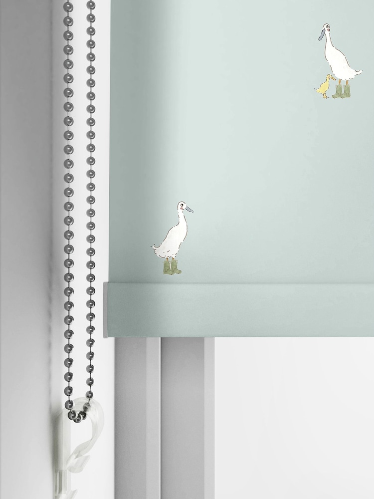 Sophie Allport Blue Running Ducks Made to Measure Roller Blind - Image 2 of 2