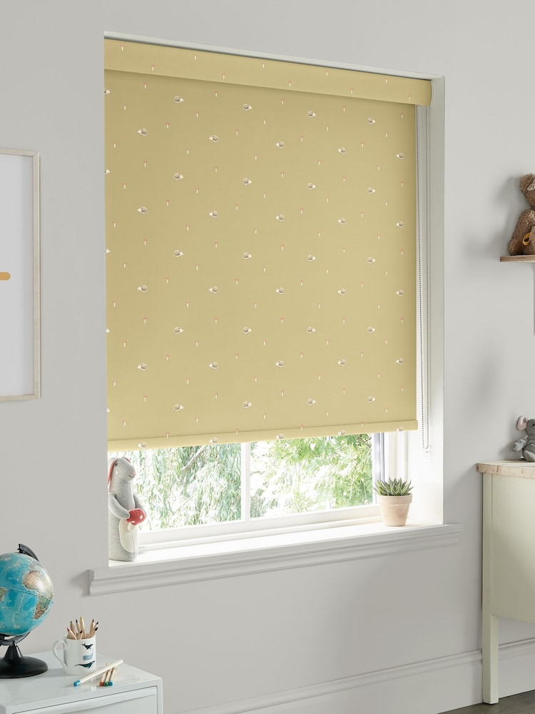 Sophie Allport Mustard Yellow Woodland Hedgehog Made to Measure Roller Blind - Image 2 of 6
