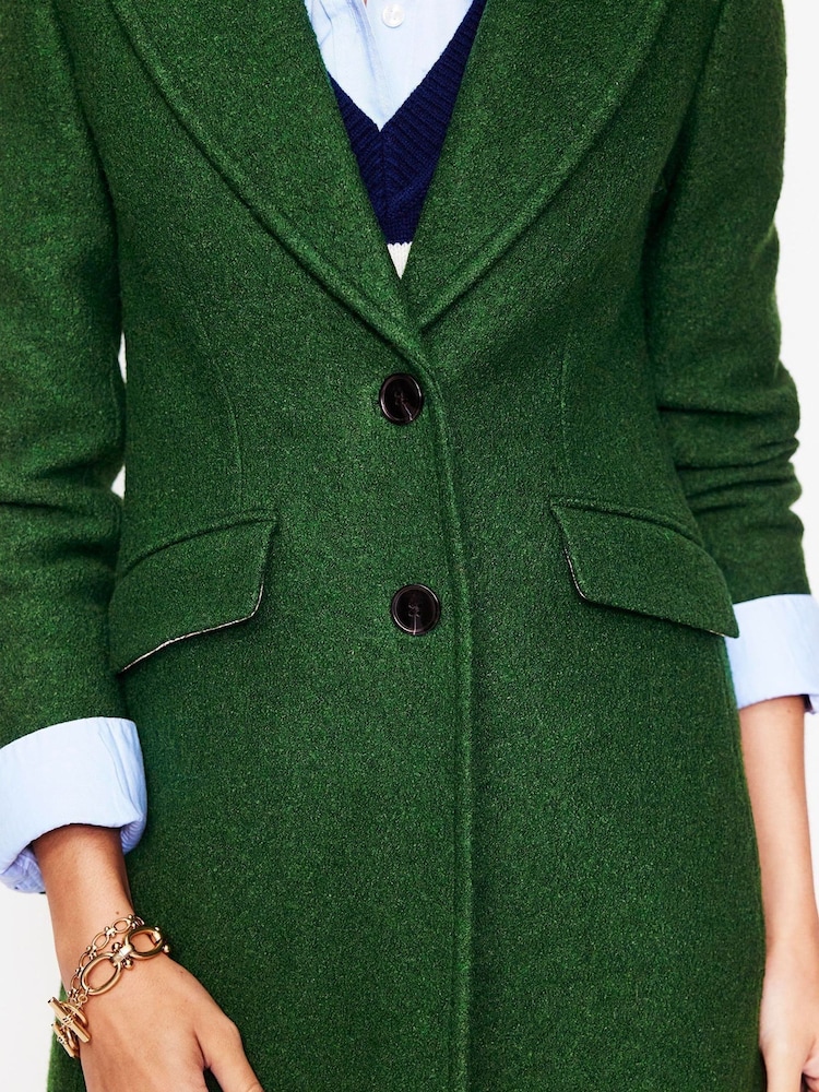 Boden Green Petite Chichester Textured Coat - Image 2 of 4