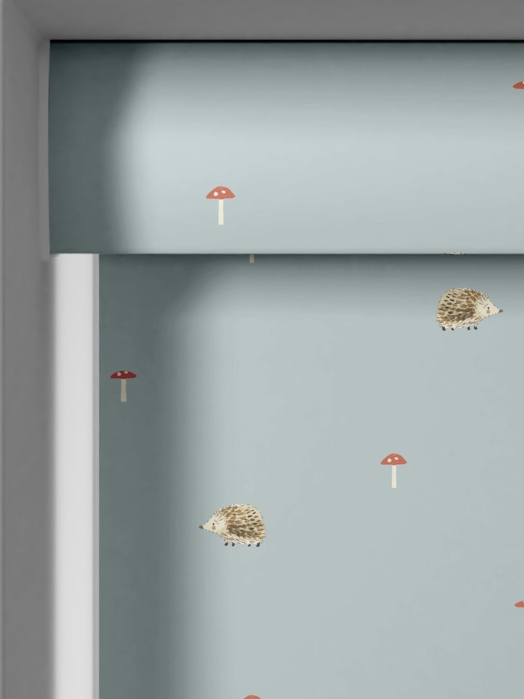 Sophie Allport Blue Woodland Hedgehog Made to Measure Roller Blind - Image 2 of 2