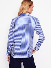 Boden Blue Petite Connie Relaxed 100% Cotton Shirt - Image 2 of 5