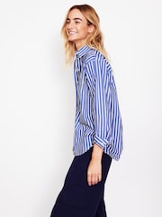 Boden Blue Petite Connie Relaxed 100% Cotton Shirt - Image 3 of 5