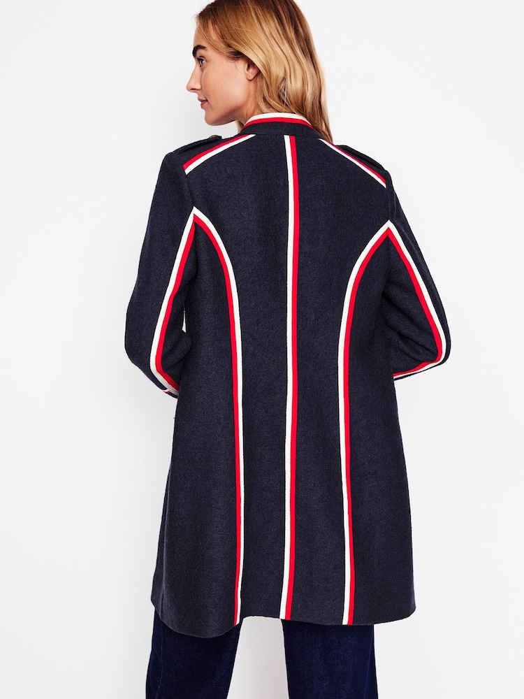 Boden Blue Petite Hamilton Tipped Coat - Image 3 of 5
