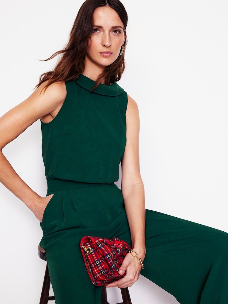 Boden Green Petite Clarissa Jumpsuit - Image 2 of 5 Boden Green Petite Clarissa Jumpsuit - Image 2 of 5