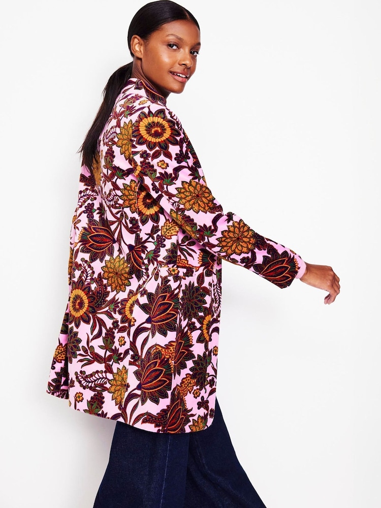 Boden Pink Petite Hamilton Velvet Coat - Image 2 of 4