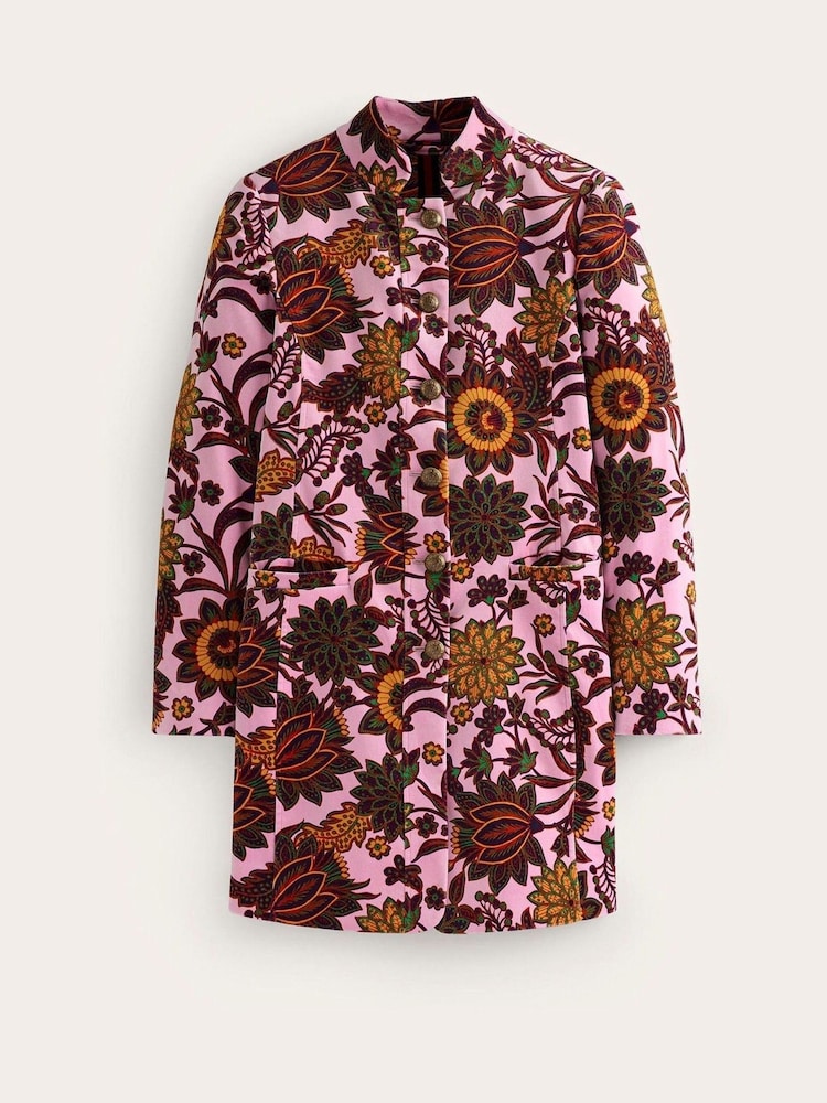Boden Pink Petite Hamilton Velvet Coat - Image 4 of 4