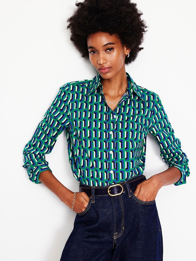 Boden Green Petite Sienna 100% Cotton Shirt - Image 1 of 5