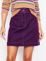 Boden Purple Petite Estella Cord Skirt - Image 1 of 5