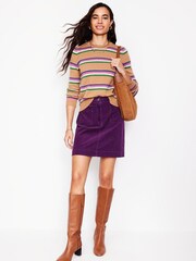 Boden Purple Petite Estella Cord Skirt - Image 2 of 5