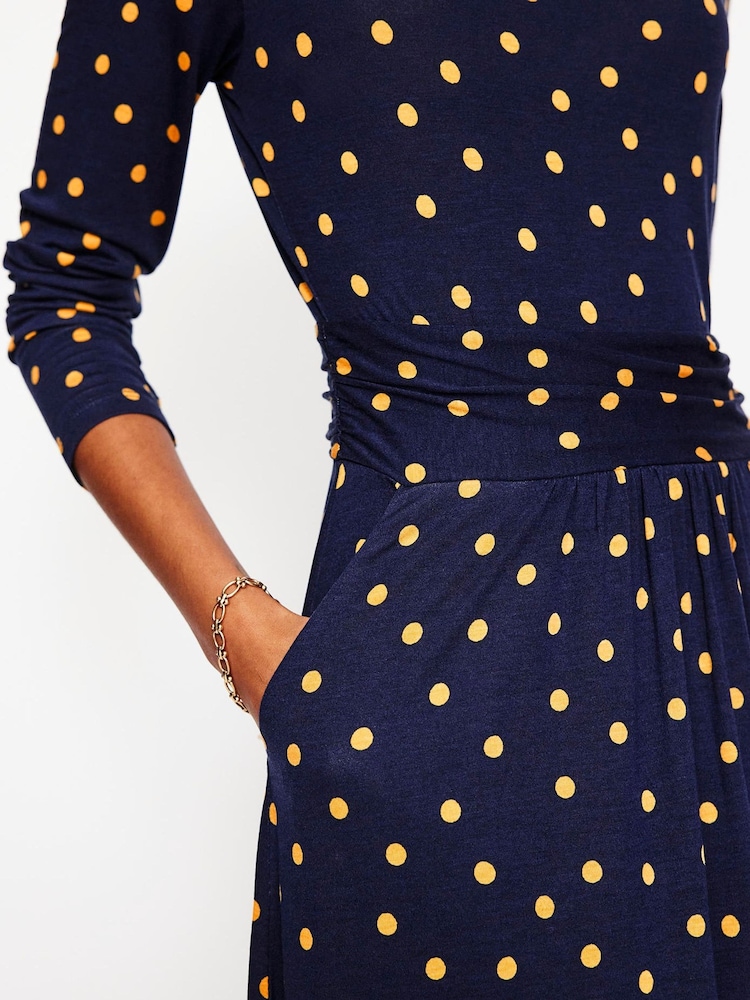 Boden Blue Petite Amelie Long Sleeve Midi Dress - Image 2 of 5 Boden Blue Petite Amelie Long Sleeve Midi Dress - Image 2 of 5
