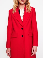 Boden Red Petite Chichester Textured Coat - Image 2 of 5