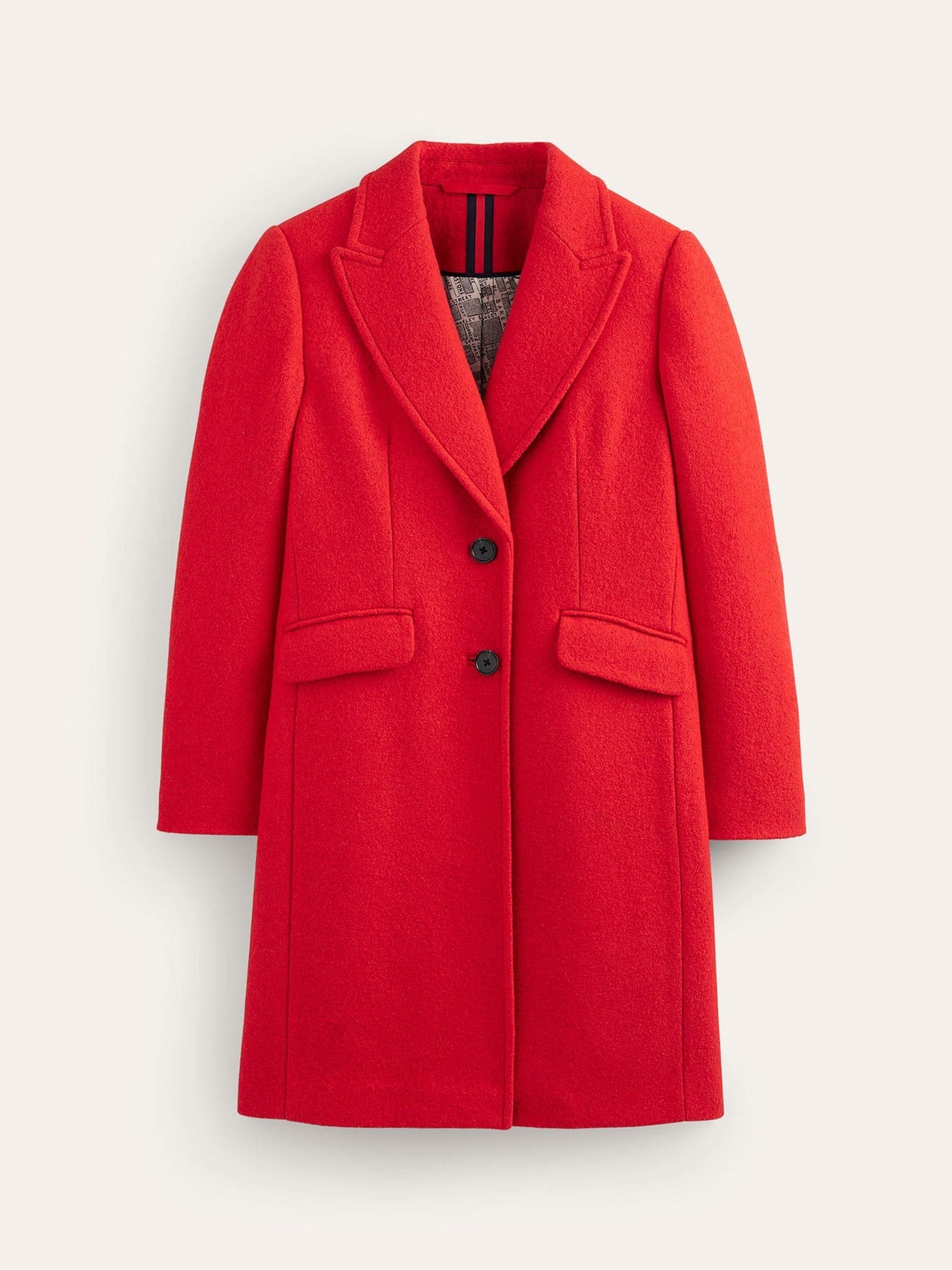 Buy Boden Red Petite Chichester Textured Coat from Next USA