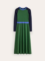Boden Green Petite Sam Colourblock Knitted Dress - Image 5 of 6