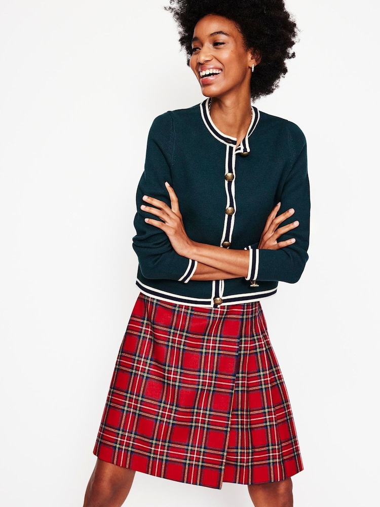 Boden Red Petite Helen Buckled Skirt - Image 1 of 5