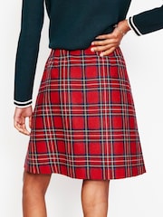 Boden Red Petite Helen Buckled Skirt - Image 2 of 5