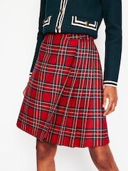 Boden Red Petite Helen Buckled Skirt - Image 3 of 5