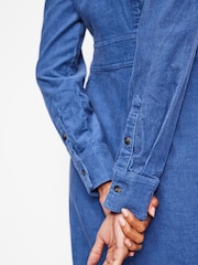 Boden Blue Petite Flora Cord Midi Shirt Dress - Image 4 of 5