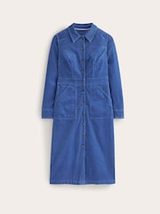 Boden Blue Petite Flora Cord Midi Shirt Dress - Image 5 of 5