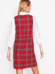 Boden Red Petite Pia Wool Shift Dress - Image 4 of 6