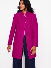 Boden Purple Petite Hamilton Textured Coat - Image 1 of 5