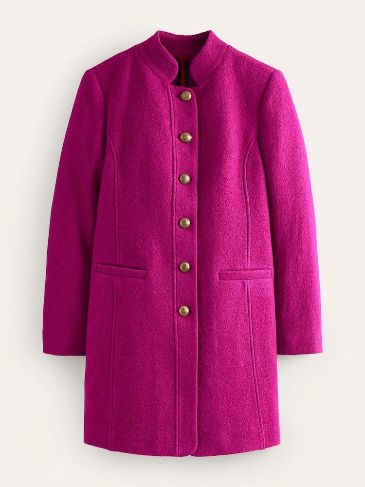 Boden Purple Petite Hamilton Textured Coat - Image 5 of 5