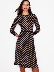 Boden Blue Petite Maria Knitted Midi Dress - Image 2 of 6