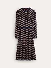 Boden Blue Petite Maria Knitted Midi Dress - Image 5 of 6