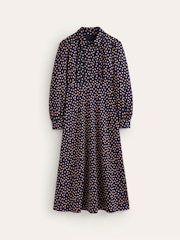 Boden Blue Petite Piping Zip-Up Ponte Dress - Image 5 of 5