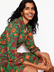 Boden Green Petite Tiered Jersey Shirt Dress - Image 2 of 5