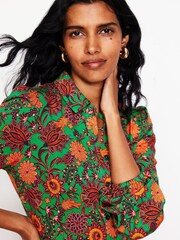 Boden Green Petite Tiered Jersey Shirt Dress - Image 3 of 5