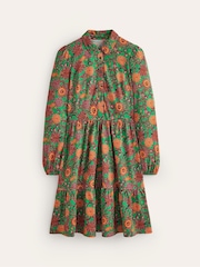 Boden Green Petite Tiered Jersey Shirt Dress - Image 5 of 5