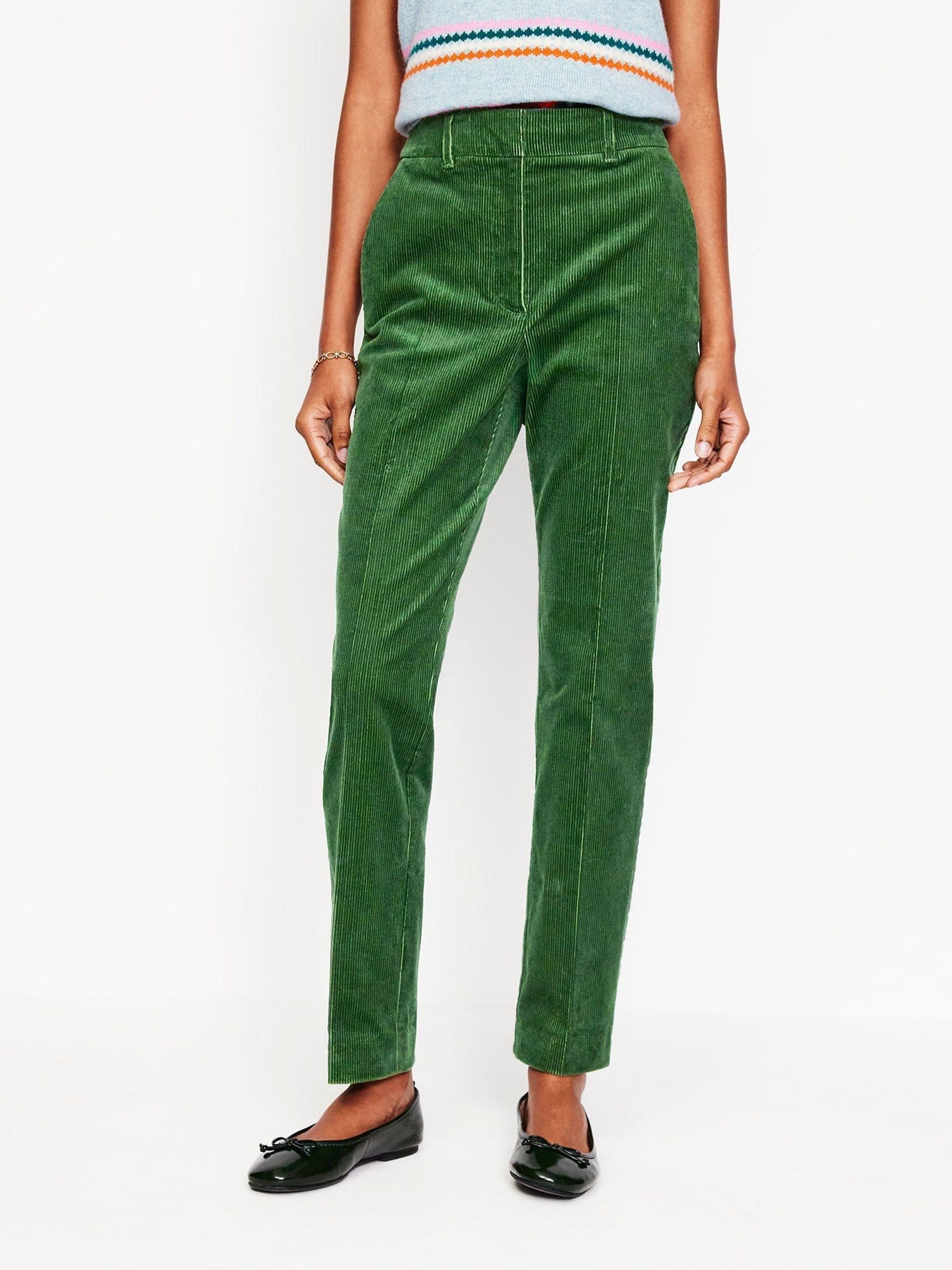 Buy Boden Green Petite Kew Cord Trousers from Next Luxembourg