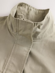 Khaki Green Funnel Neck Utility Jacket - Image 8 of 9