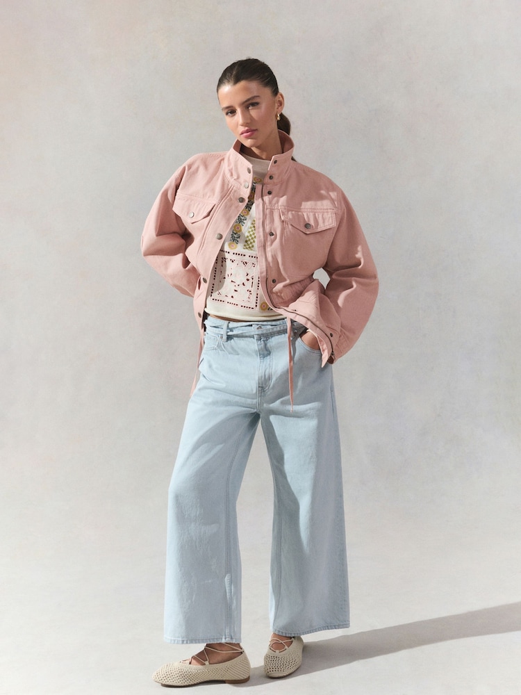 Pink Cotton Utility Jacket - Image 2 of 9