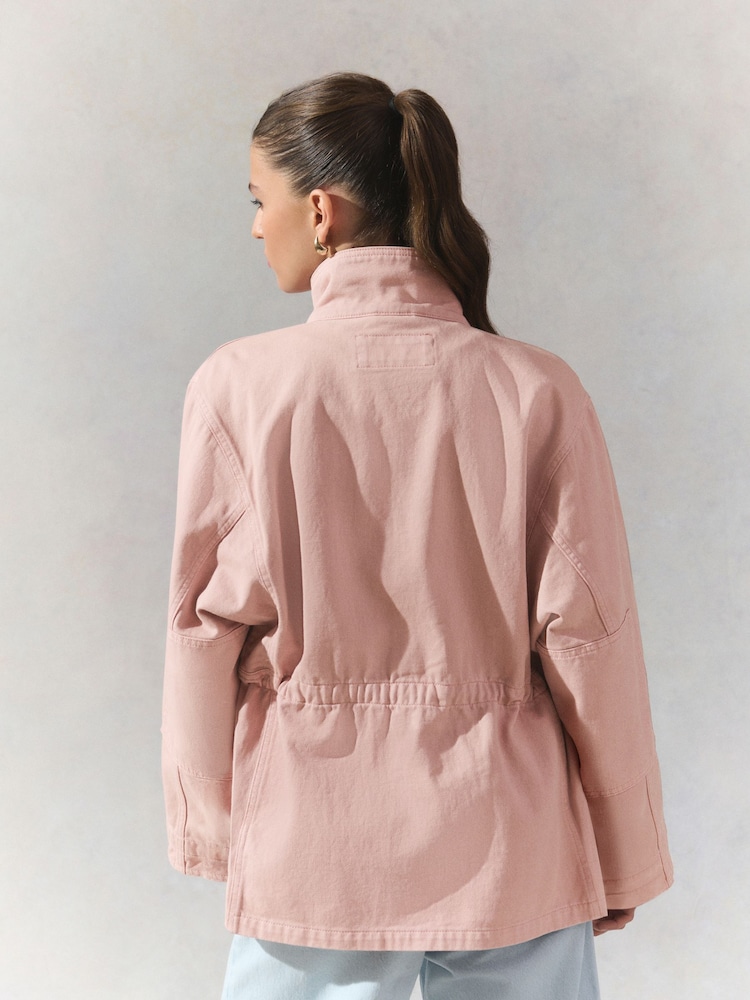 Pink Cotton Utility Jacket - Image 5 of 9