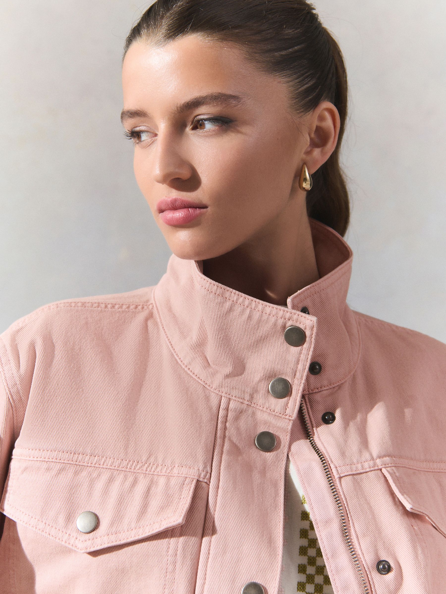 Buy Pink Cotton Utility Jacket from Next USA