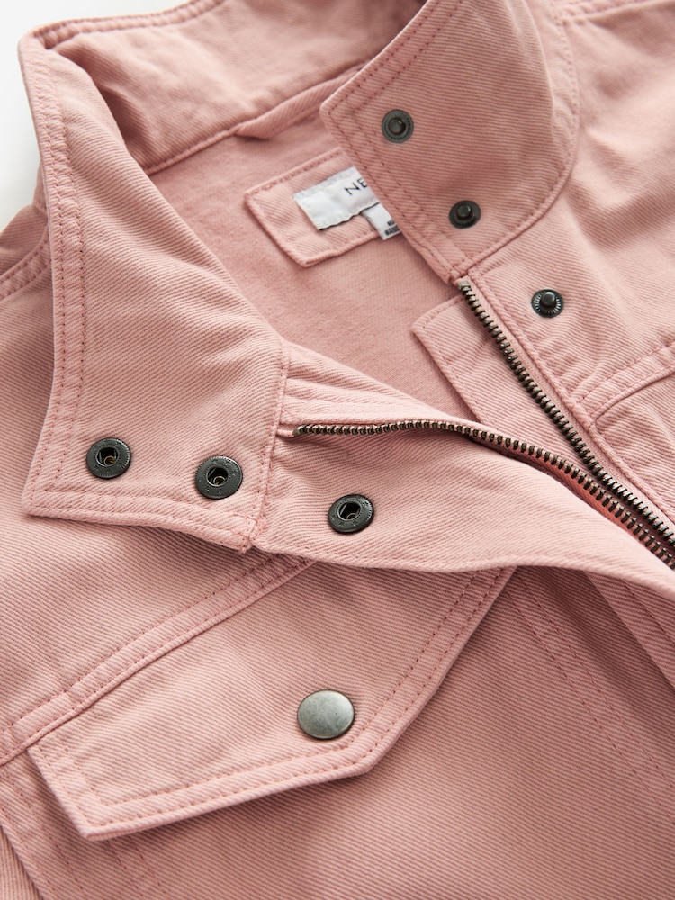 Pink Cotton Utility Jacket - Image 9 of 9