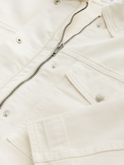 Ecru Print Cropped 100% Cotton Jacket - Image 8 of 8