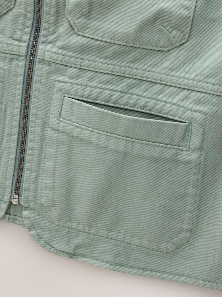 Verde salvia - Utility 100% Cotton Gilet - Imagen 8 de 8 Verde salvia - Utility 100% Cotton Gilet - Imagen 8 de 8