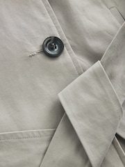 Grey Belted Cropped Trench Jacket - Image 7 of 8