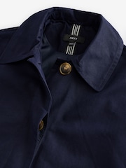 Navy Blue Cape Trench Coat - Image 6 of 8