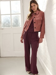 Pink Short Suedette Jacket - Image 3 of 9