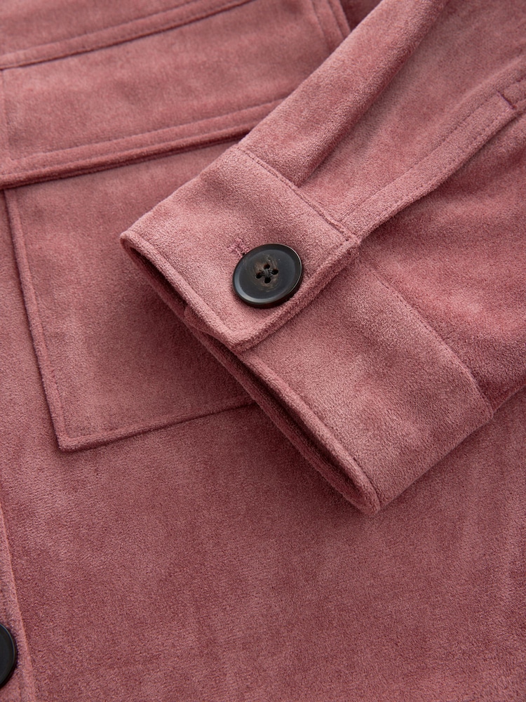 Pink - Short Suedette Jacket - Image 9 of 9 Pink - Short Suedette Jacket - Image 9 of 9