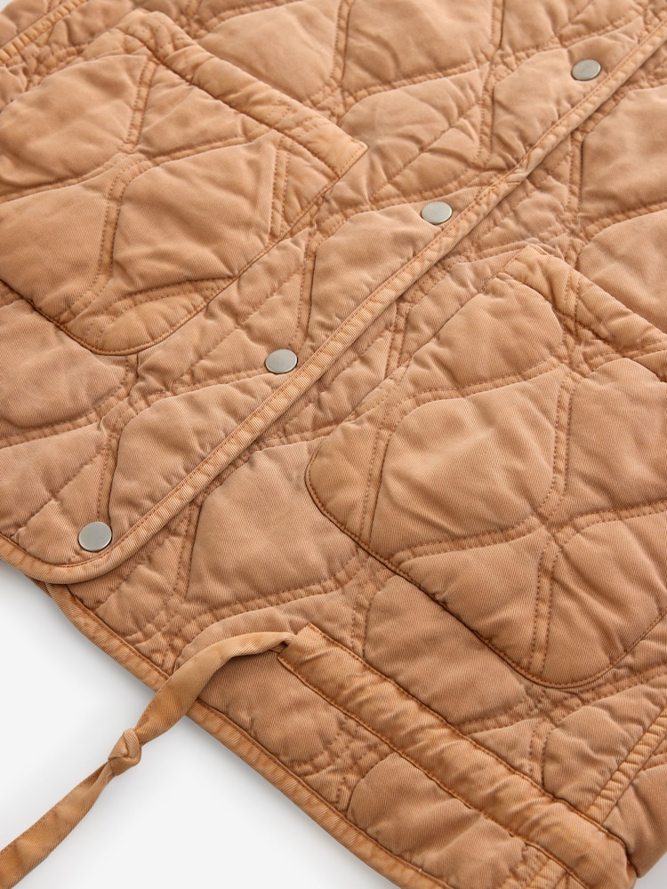 Rust Brown Quilted Gilet - Image 6 of 7